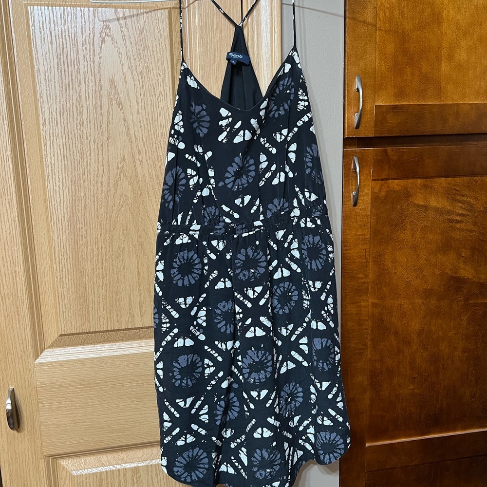 Madewell Black and White Patterned Dress